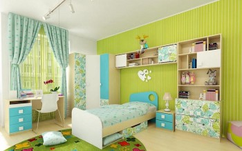 Детская комната Твит (Белый/Зеленый/корпус Клен) в Чумаково - chumakovo.mebel54.com | фото
