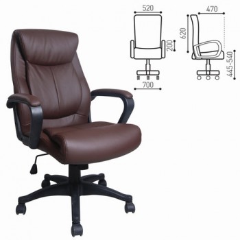 Кресло офисное BRABIX Enter EX-511 (коричневый) в Чумаково - chumakovo.mebel54.com | фото