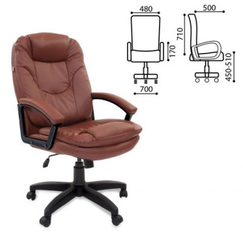 Кресло офисное BRABIX Trend EX-568 (коричневый) в Чумаково - chumakovo.mebel54.com | фото