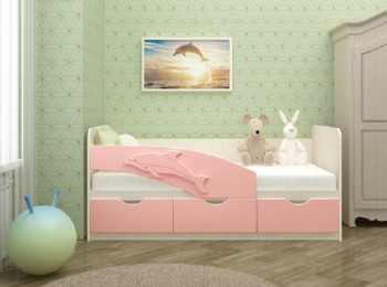 Кровать детская 1,8м Дельфин (Розовый металлик) в Чумаково - chumakovo.mebel54.com | фото