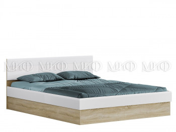 Кровать с подъемным механизмом 1,6 спальня Фортуна (Дуб сонома/белый глянец) в Чумаково - chumakovo.mebel54.com | фото