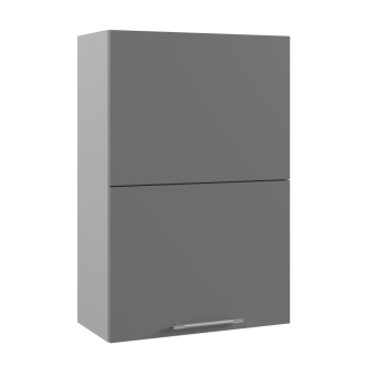 Ройс ВПГПМ 600 Шкаф верхний высокий Blum Aventos HF (Графит софт/корпус Серый) в Чумаково - chumakovo.mebel54.com | фото