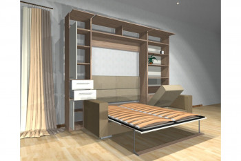 Шкаф-кровать с диваном Каролина в Чумаково - chumakovo.mebel54.com | фото